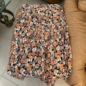 Floral A-line skirt